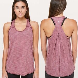 Lululemon Essential Tank Heathered‎ Misty Merlot Sz 6